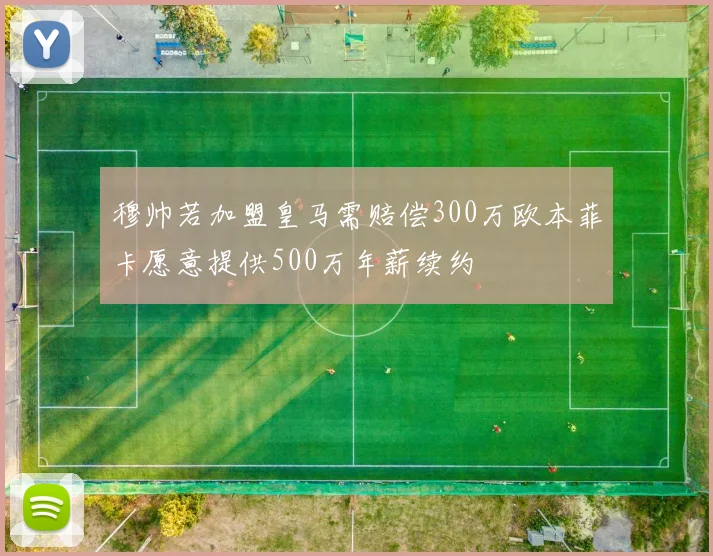 穆帅若加盟皇马需赔偿300万欧本菲卡愿意提供500万年薪续约